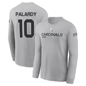 Men's Michael Palardy Arizona Cardinals Gray 2024 Salute to Service Long Sleeve T-Shirt