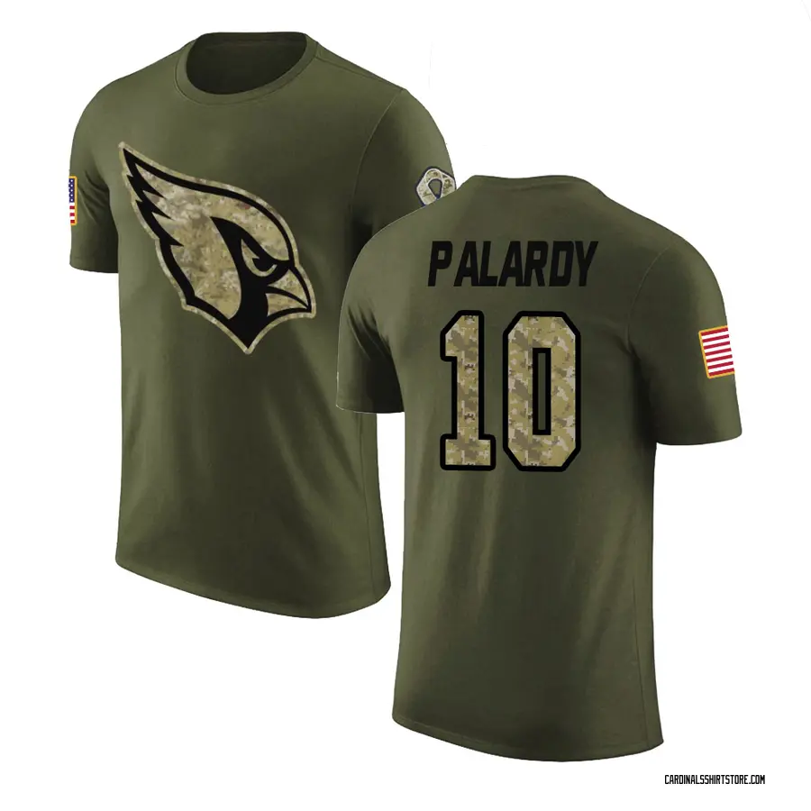 Men's Michael Palardy Arizona Cardinals Olive Salute to Service Legend T-Shirt