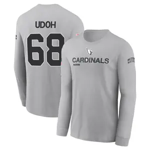 Men's Olisaemeka Udoh Arizona Cardinals Gray 2024 Salute to Service Long Sleeve T-Shirt