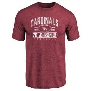 Men's Paris Johnson Jr. Arizona Cardinals Flanker Tri-Blend T-Shirt - Maroon