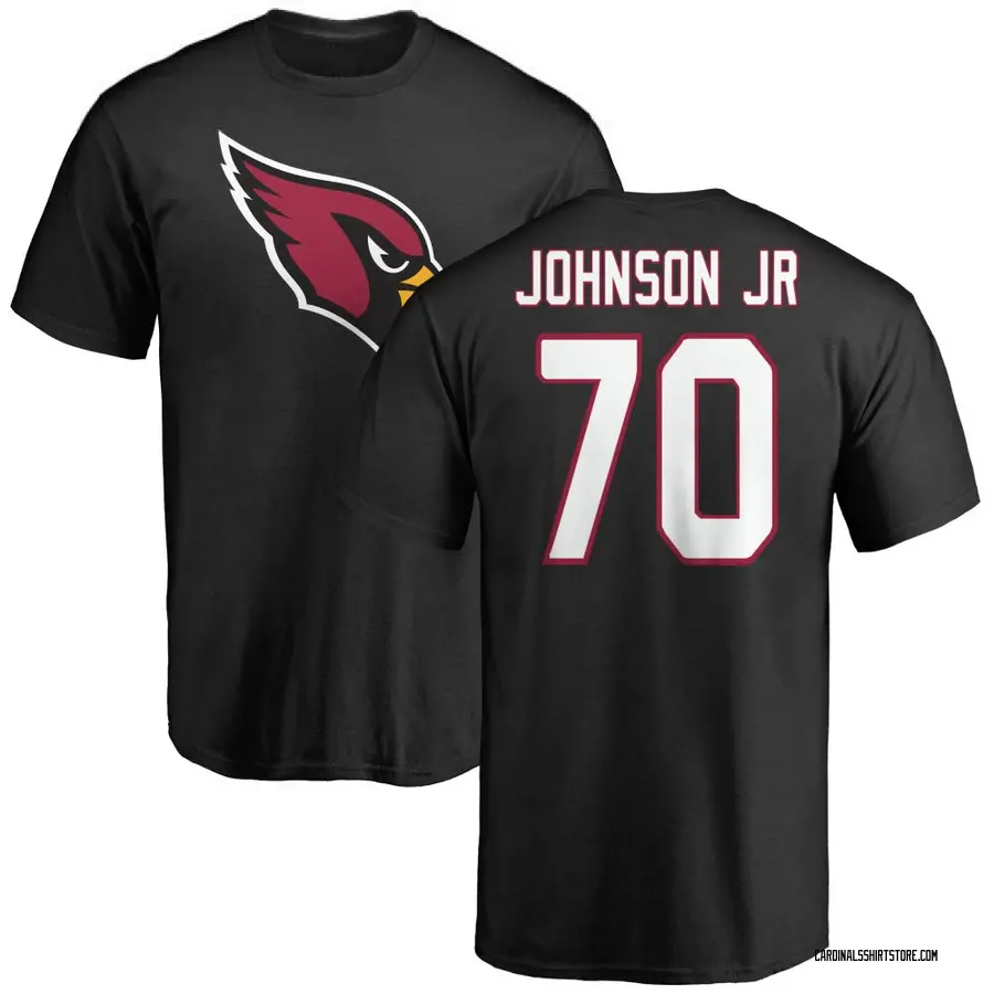 Men's Paris Johnson Jr. Arizona Cardinals Name & Number Logo T-Shirt - Black