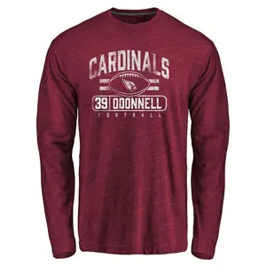 Men's Pat O'Donnell Arizona Cardinals Flanker Tri-Blend Long Sleeve T-Shirt - Garnet