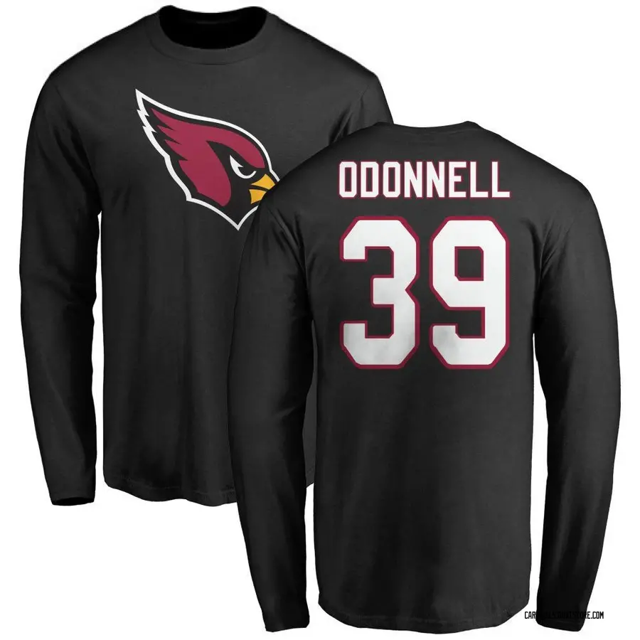 Men's Pat O'Donnell Arizona Cardinals Name & Number Logo Long Sleeve T-Shirt - Black