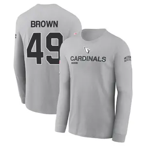 Men's Pharaoh Brown Arizona Cardinals Gray 2024 Salute to Service Long Sleeve T-Shirt
