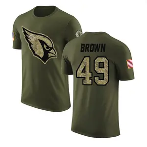 Men's Pharaoh Brown Arizona Cardinals Olive Salute to Service Legend T-Shirt