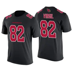 Men's Reggie Virgil Arizona Cardinals Black Color Rush Legend T-Shirt