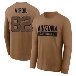 Men's Reggie Virgil Arizona Cardinals Brown 2023 Salute To Service Long Sleeve T-Shirt