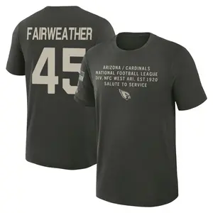 Men's Rivaldo Fairweather Arizona Cardinals Dark/Green 2025 Salute to Service Sideline Slub T-Shirt