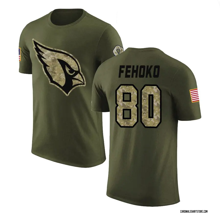 Men's Simi Fehoko Arizona Cardinals Olive Salute to Service Legend T-Shirt