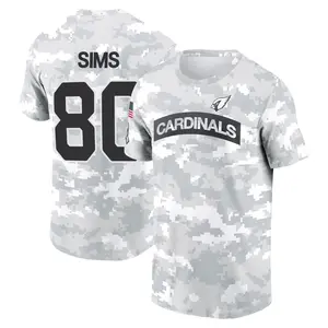 Men's Steven Sims Arizona Cardinals Arctic Camo 2024 Salute to Service Performance T-Shirt