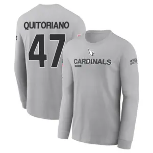 Men's Teagan Quitoriano Arizona Cardinals Gray 2024 Salute to Service Long Sleeve T-Shirt