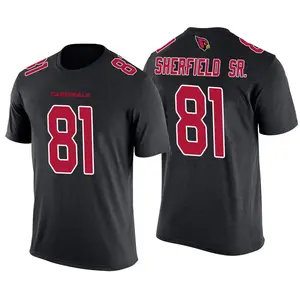Men's Trent Sherfield Sr. Arizona Cardinals Black Color Rush Legend T-Shirt