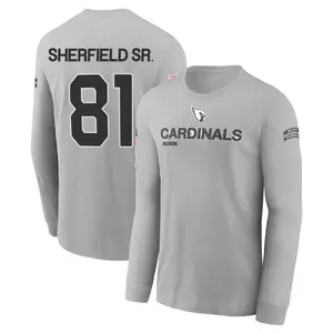 Men's Trent Sherfield Sr. Arizona Cardinals Gray 2024 Salute to Service Long Sleeve T-Shirt