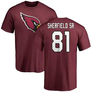 Men's Trent Sherfield Sr. Arizona Cardinals Name & Number Logo T-Shirt - Maroon