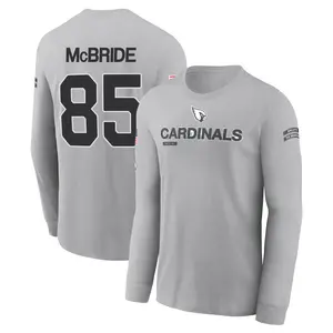 Men's Trey McBride Arizona Cardinals Gray 2024 Salute to Service Long Sleeve T-Shirt