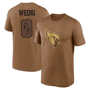 Men's Trey Wedig Arizona Cardinals Brown 2023 Salute To Service Legend Performance T-Shirt