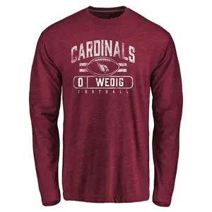 Men's Trey Wedig Arizona Cardinals Flanker Tri-Blend Long Sleeve T-Shirt - Garnet