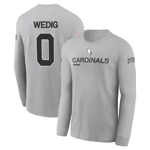 Men's Trey Wedig Arizona Cardinals Gray 2024 Salute to Service Long Sleeve T-Shirt