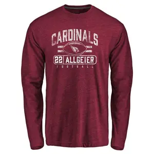 Men's Tyler Allgeier Arizona Cardinals Flanker Tri-Blend Long Sleeve T-Shirt - Garnet