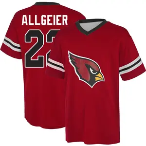 Men's Tyler Allgeier Arizona Cardinals Red Name & Number Game Day V-Neck T-Shirt