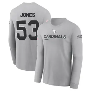 Men's Vi Jones Arizona Cardinals Gray 2024 Salute to Service Long Sleeve T-Shirt