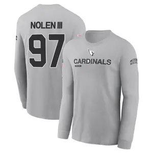 Men's Walter Nolen III Arizona Cardinals Gray 2024 Salute to Service Long Sleeve T-Shirt