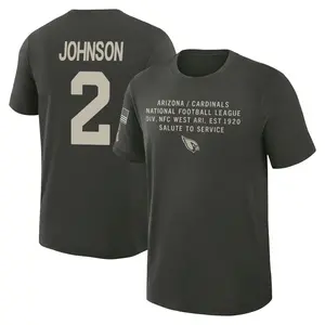 Men's Will Johnson Arizona Cardinals Dark/Green 2025 Salute to Service Sideline Slub T-Shirt
