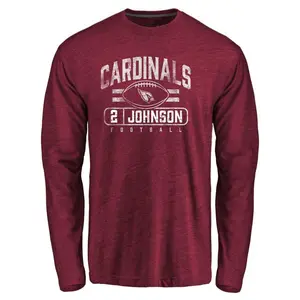 Men's Will Johnson Arizona Cardinals Flanker Tri-Blend Long Sleeve T-Shirt - Garnet