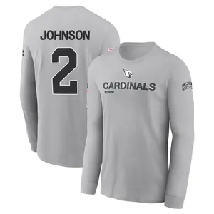 Men's Will Johnson Arizona Cardinals Gray 2024 Salute to Service Long Sleeve T-Shirt