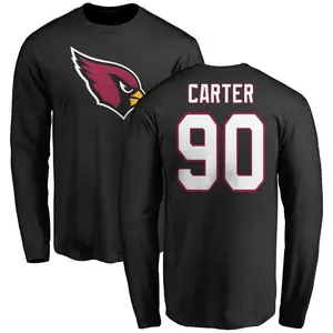 Men's Zachary Carter Arizona Cardinals Name & Number Logo Long Sleeve T-Shirt - Black