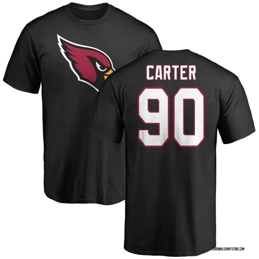 Men's Zachary Carter Arizona Cardinals Name & Number Logo T-Shirt - Black