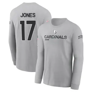 Men's Zay Jones Arizona Cardinals Gray 2024 Salute to Service Long Sleeve T-Shirt