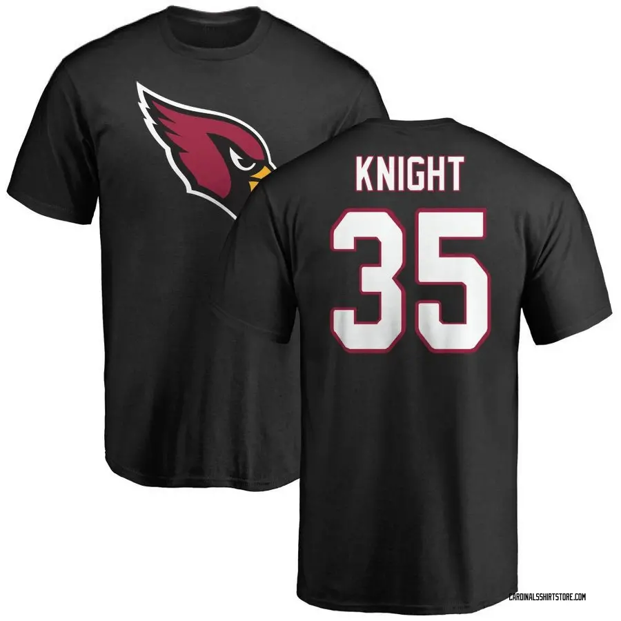 Men's Zonovan Knight Arizona Cardinals Name & Number Logo T-Shirt - Black