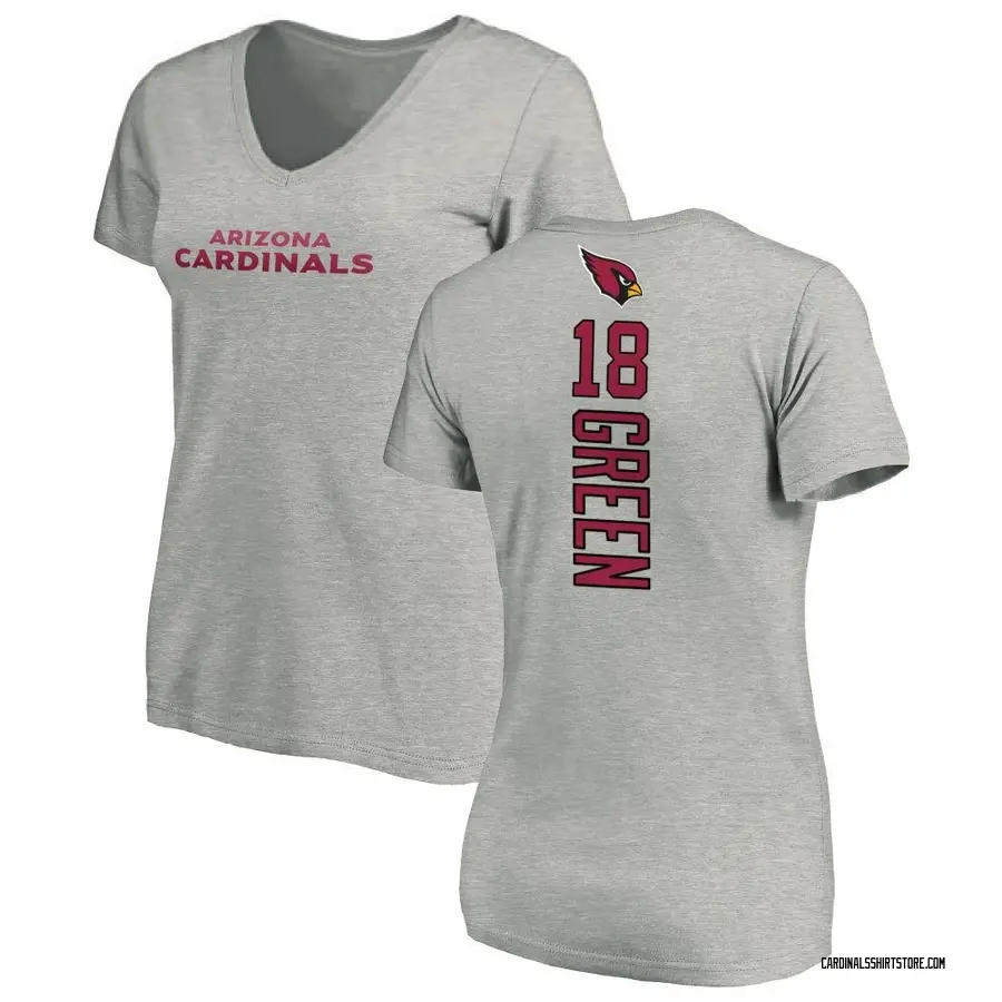 Women's A.J. Green Arizona Cardinals Backer V-Neck T-Shirt - Ash