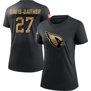 Women's Akeem Davis-Gaither Arizona Cardinals Black 2020 Salute To Service Performance T-Shirt