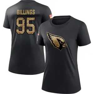 Women's Andrew Billings Arizona Cardinals Black 2020 Salute To Service Performance T-Shirt