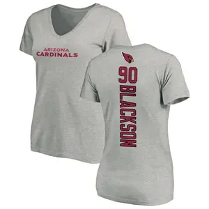 Women's Angelo Blackson Arizona Cardinals Backer V-Neck T-Shirt - Ash