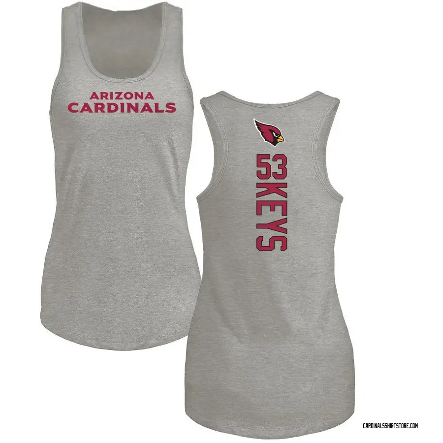 Women's Austin Keys Arizona Cardinals Backer Tri-Blend Tank Top - Ash