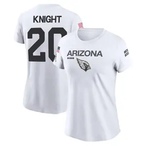Women's Bam Knight Arizona Cardinals White 2024 Salute to Service Legend Performance T-Shirt