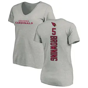 Women's Baron Browning Arizona Cardinals Backer V-Neck T-Shirt - Ash