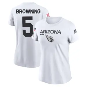 Women's Baron Browning Arizona Cardinals White 2024 Salute to Service Legend Performance T-Shirt