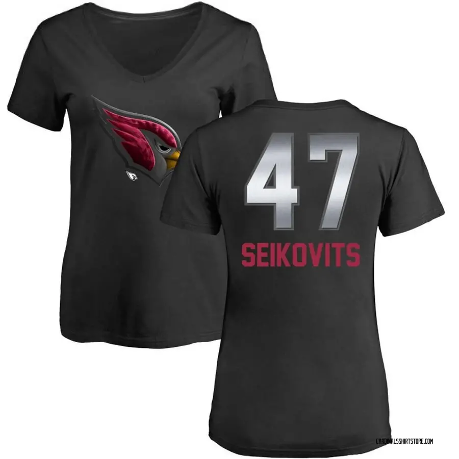 Women's Bernhard Seikovits Arizona Cardinals Midnight Mascot T-Shirt - Black