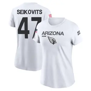 Women's Bernhard Seikovits Arizona Cardinals White 2024 Salute to Service Legend Performance T-Shirt