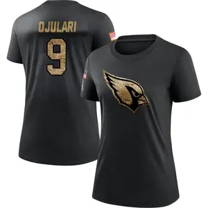 Women's BJ Ojulari Arizona Cardinals Black 2020 Salute To Service Performance T-Shirt