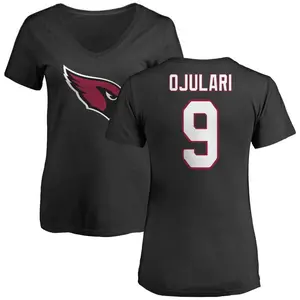Women's BJ Ojulari Arizona Cardinals Name & Number Logo Slim Fit T-Shirt - Black