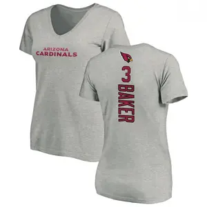 Women's Budda Baker Arizona Cardinals Backer V-Neck T-Shirt - Ash