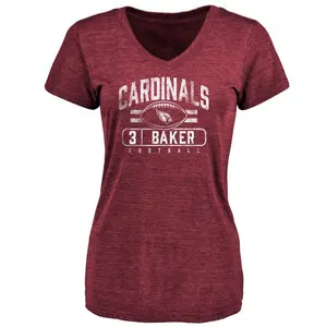 Women's Budda Baker Arizona Cardinals Flanker Tri-Blend T-Shirt - Maroon