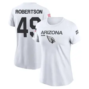 Women's Cameron Robertson Arizona Cardinals White 2024 Salute to Service Legend Performance T-Shirt