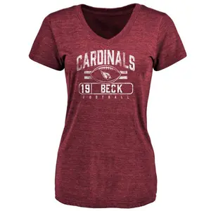Women's Carson Beck Arizona Cardinals Flanker Tri-Blend T-Shirt - Maroon