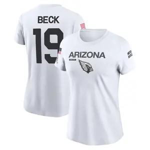 Women's Carson Beck Arizona Cardinals White 2024 Salute to Service Legend Performance T-Shirt